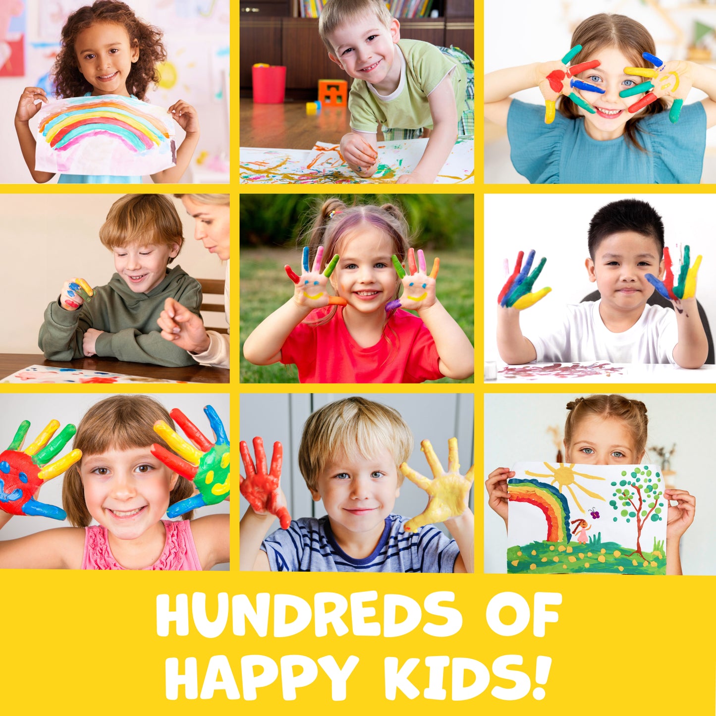 Washable Finger Paints for Kids - 12 Colors