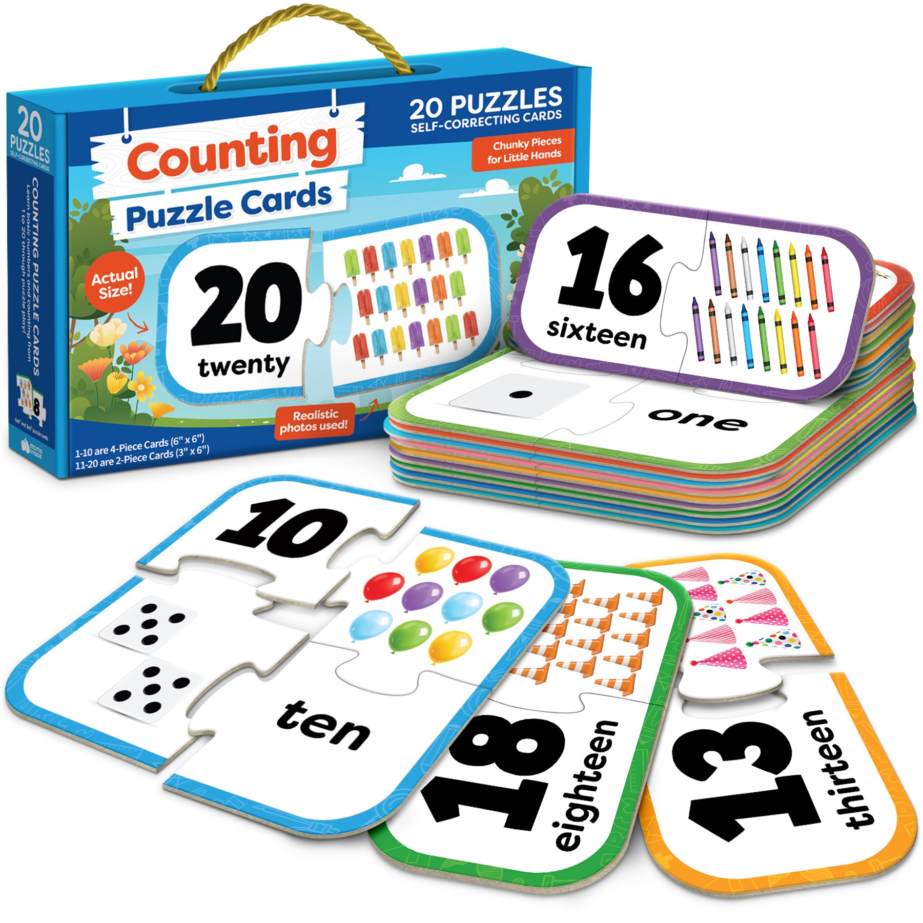 Counting Puzzle Cards – Momo & Nashi