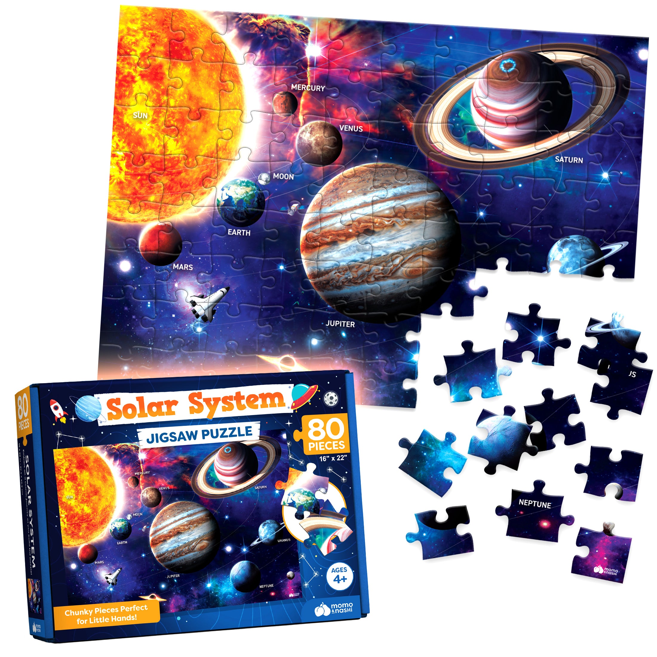 Solar System Puzzle - 80 Pieces – Momo & Nashi