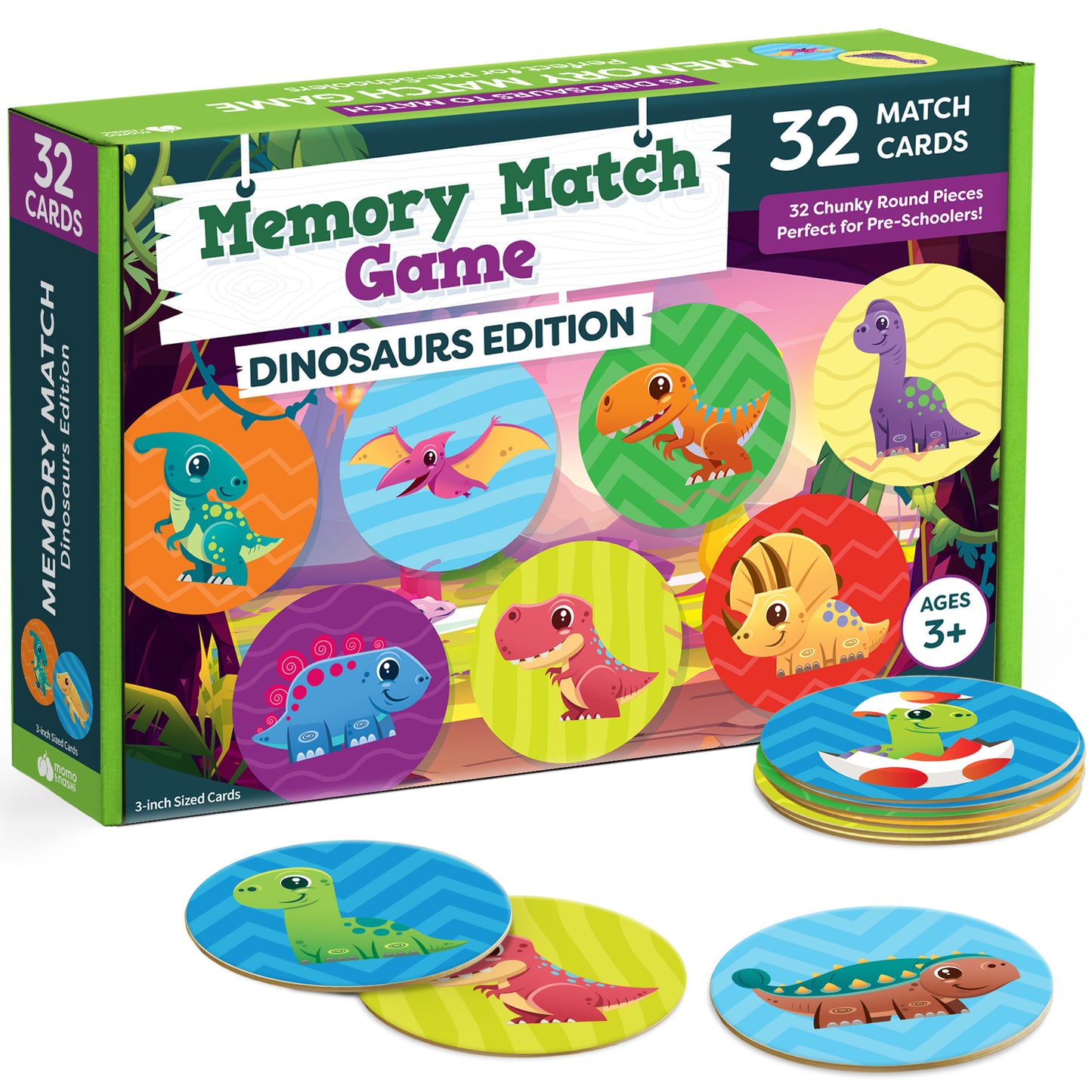 Dinosaur Matching Memory Game - 32 Pieces