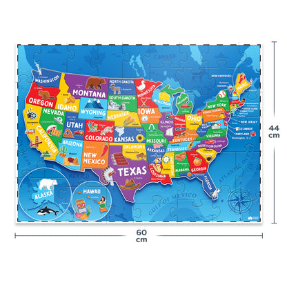 United States Map Puzzle - 70 Pieces