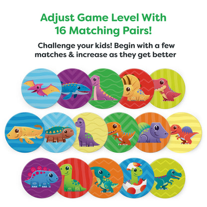 Dinosaur Matching Memory Game - 32 Pieces