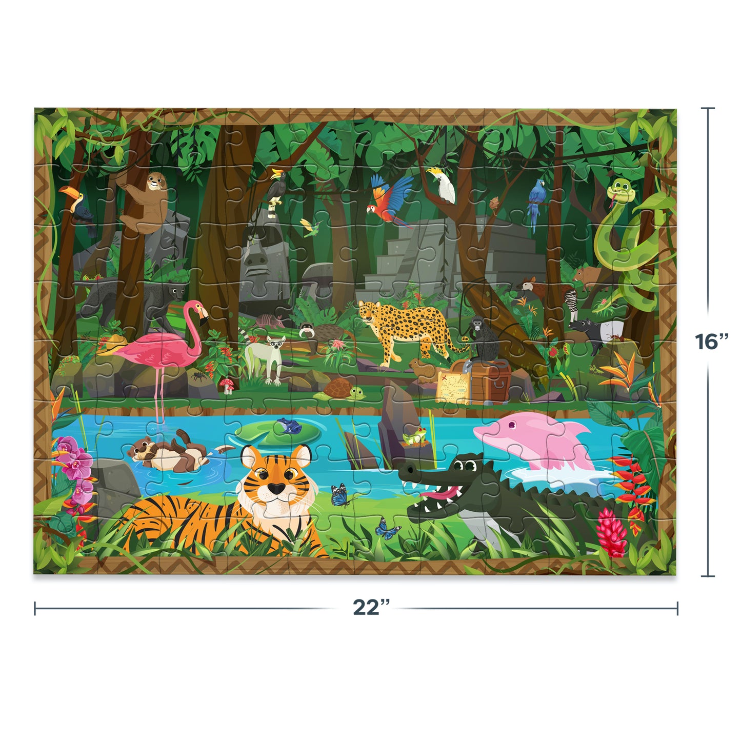 Search & Find Jungle Rainforest Puzzle - 80 Pieces