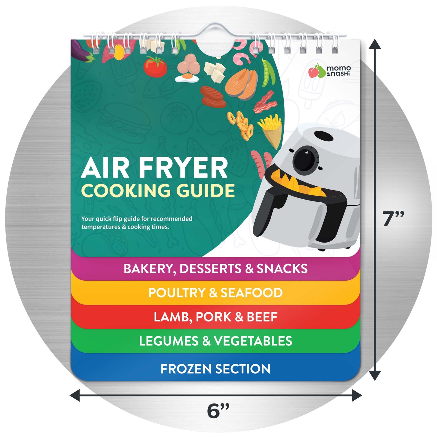 Air Fryer Cheat Sheet Magnet - Flip Book