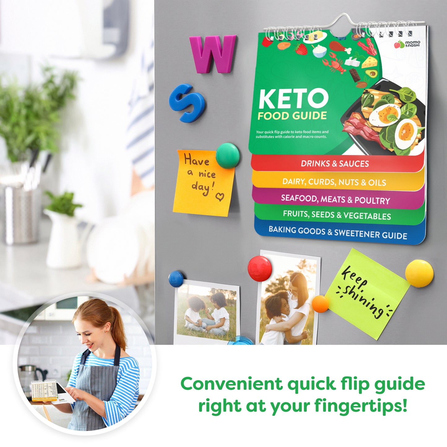 Keto Cheat Sheet Magnet - Flip Book