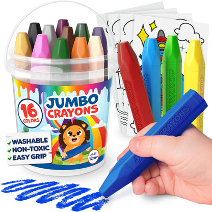 16 Jumbo Washable Crayons