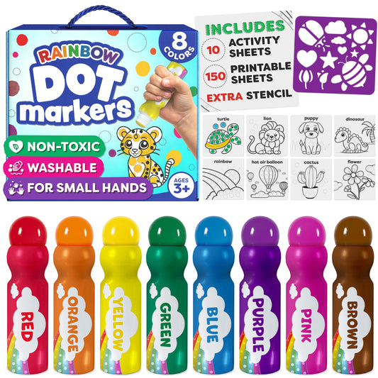 8 Jumbo Washable Dot Markers