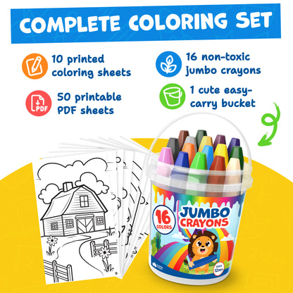 16 Jumbo Washable Crayons