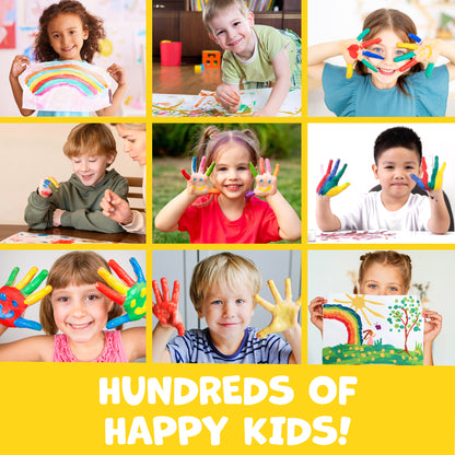 Washable Finger Paints for Kids - 12 Colors