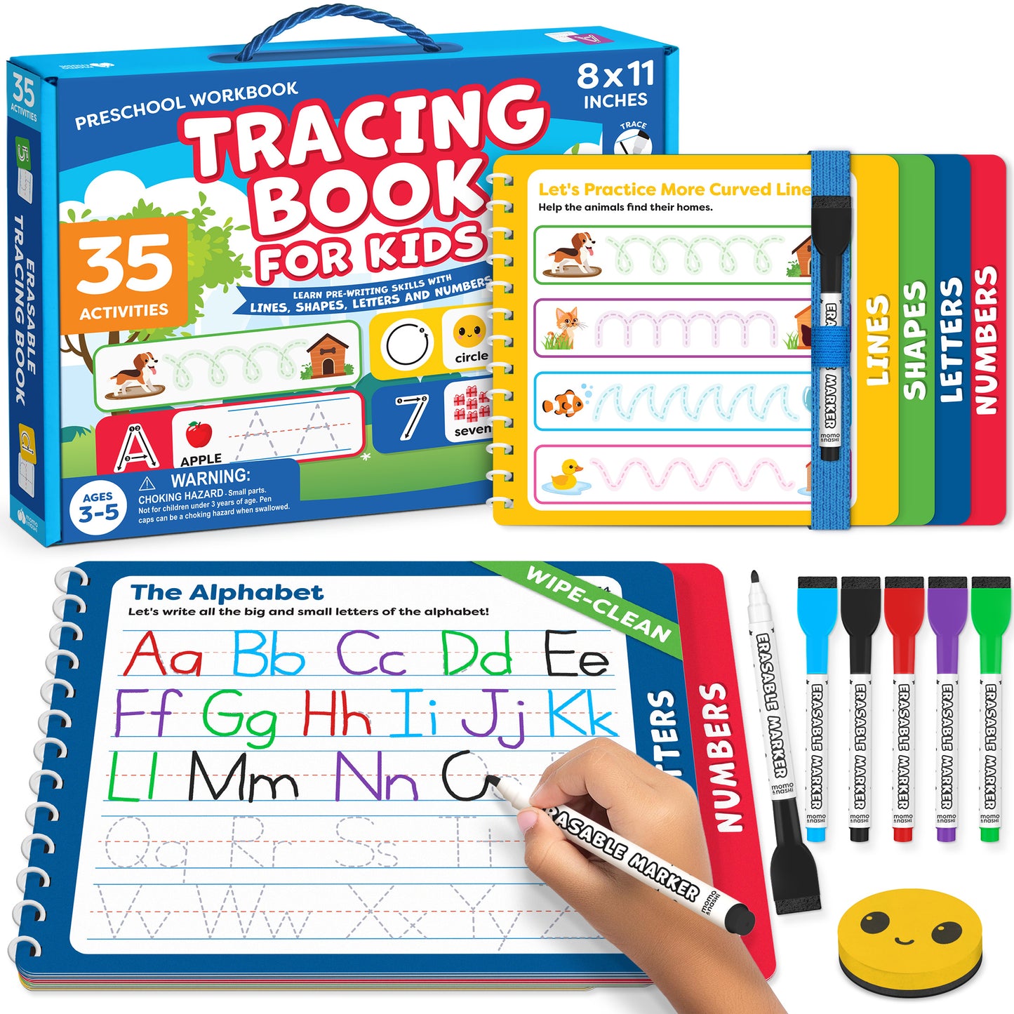 Tracing book for Kids Ages 3-5