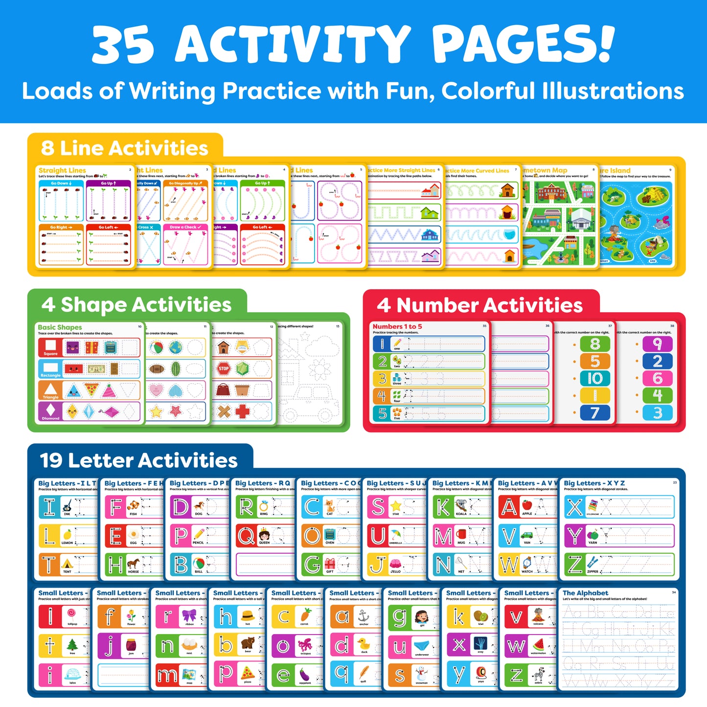 Tracing book for Kids Ages 3-5