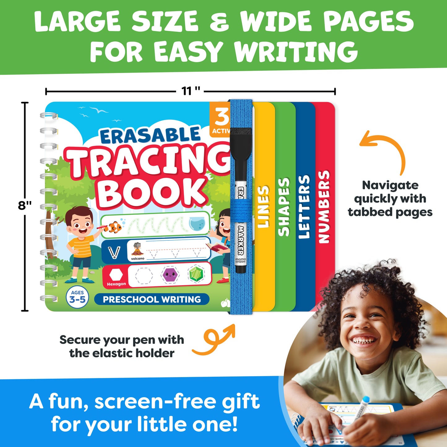 Tracing book for Kids Ages 3-5