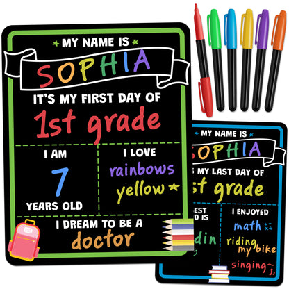 First Day & Last Day of School Board Sign - Double-Sided