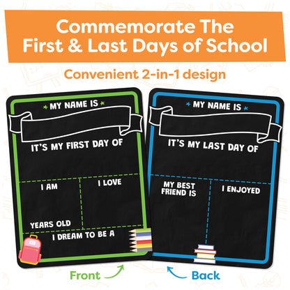 First Day & Last Day of School Board Sign - Double-Sided