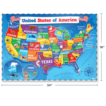 USA and World Map Posters